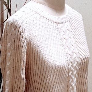 Cozy cotton cable-knit sweater - creme 💕